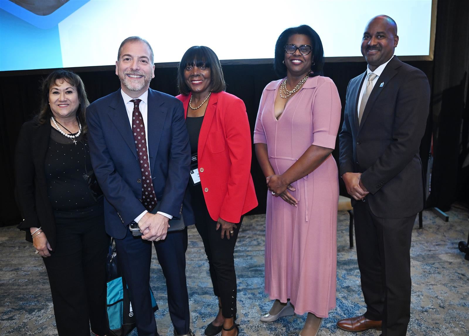 The 2025 Council of the Great City Schools Executive Committee Officers Pictured with Chuck Todd