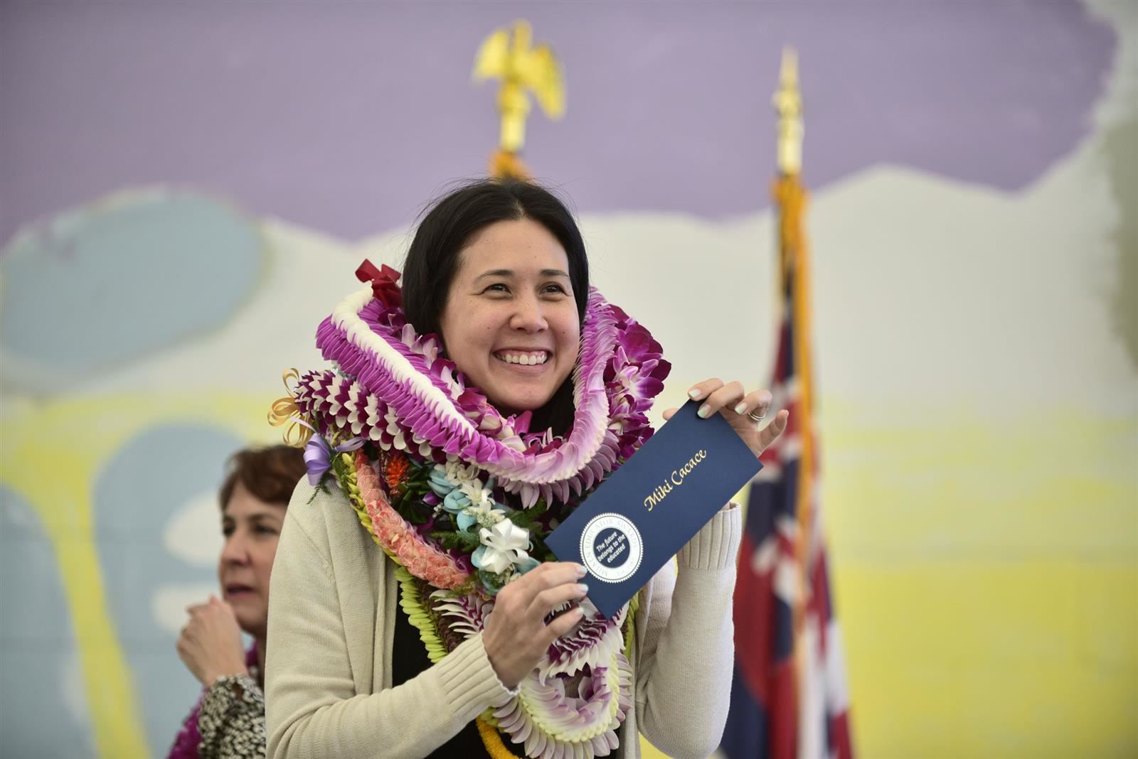 Miki Cacace was one of 39 educators to receive the 2019-20 Milken Educator Award. 