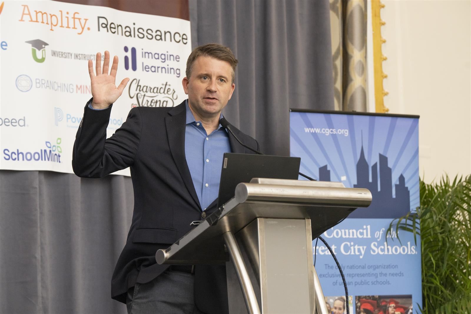 Education Professor, Josh Cowen addressing the 2025 CGCS Legislative and Policy Conferenceolicy 